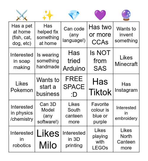 MAKERS IG BINGO Card
