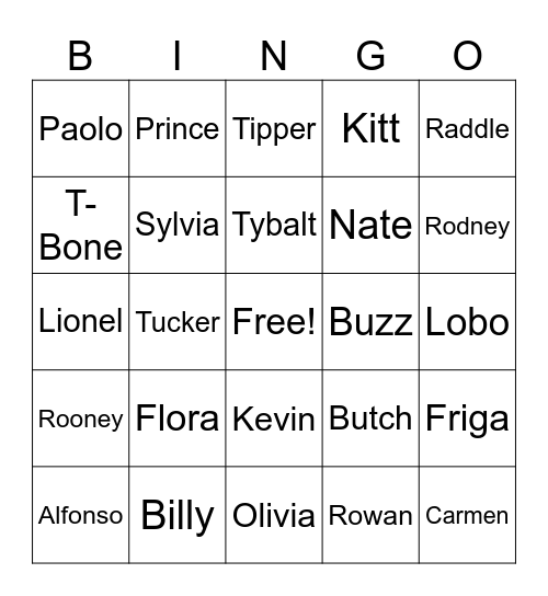 Animal Crossing Bingo Card