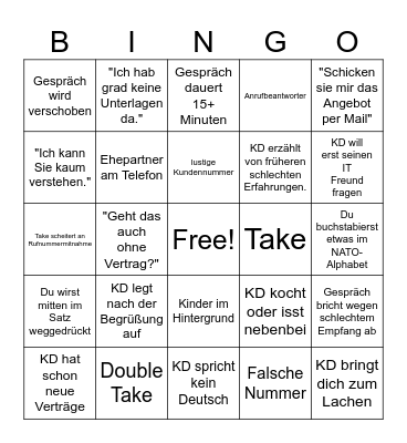 Home Officers Bingo Card