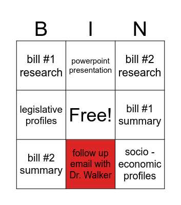 govt 355 Bingo Card