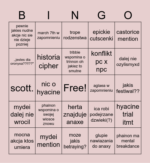 3.3 bingo Card