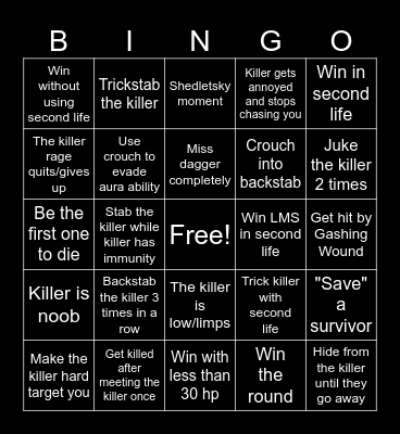 Two Time Bingo Card