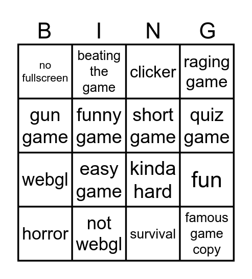 bingo Card