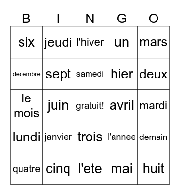 Max Kizer Bingo Card