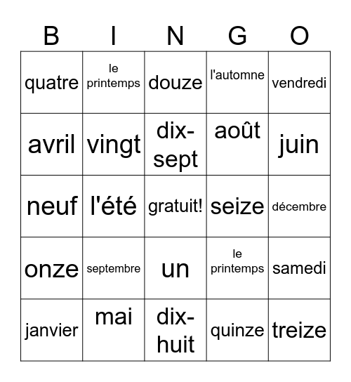 Ishmael Valcourt Bingo Card