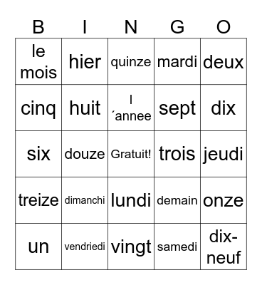 Ayden Hunter Bingo Card
