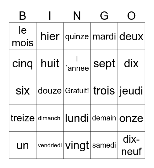 Ayden Hunter Bingo Card
