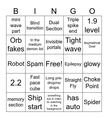 Medium Demon Alphabet Bingo Card Bingo Card