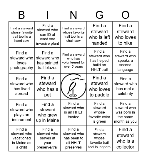 HHLT Community Steward Bingo Card