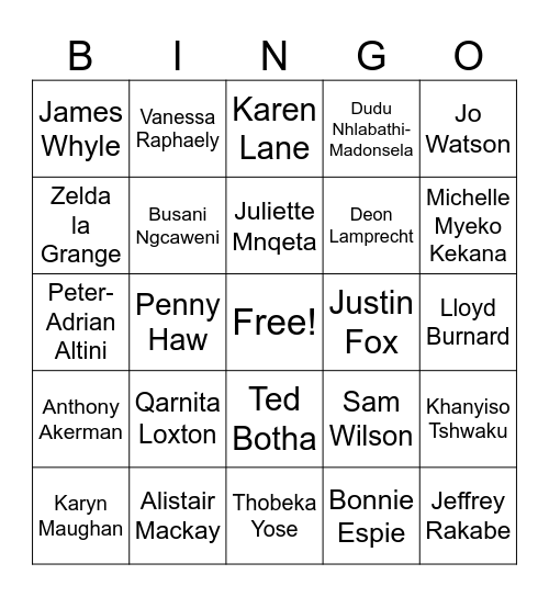 Kingsmead Book Fair 2025 Bingo Card