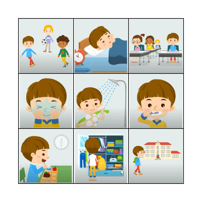 My Daily Routines -  Bingo Card