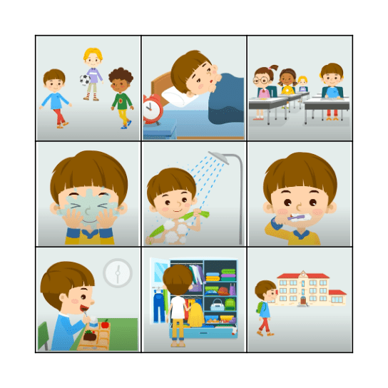 My Daily Routines -  Bingo Card