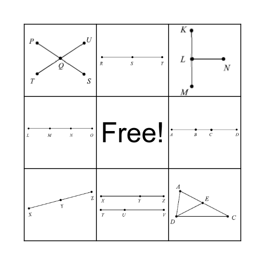 Segment Proofs Bingo Card