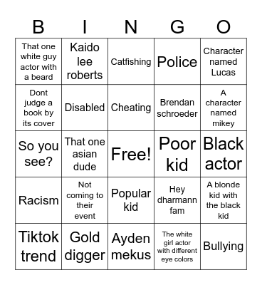 Dhar mann yabadabadoo Bingo Card
