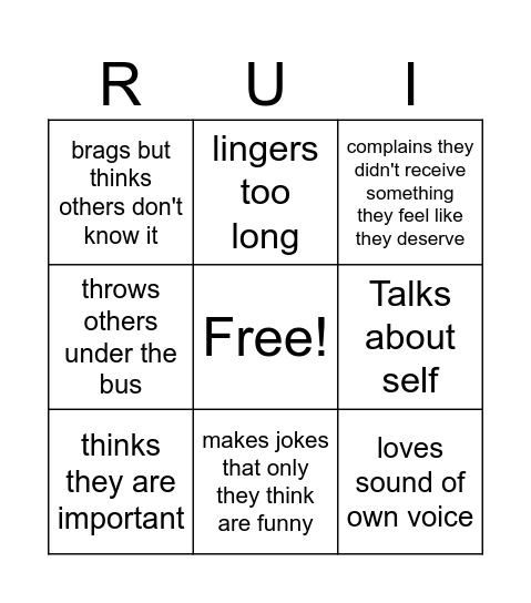 is this you? Bingo Card