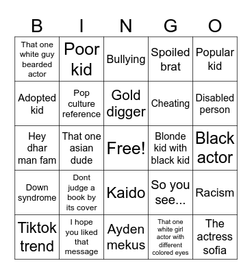 Dhar mann Bingo Card