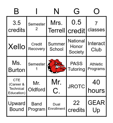 BULLDOGS! Bingo Card