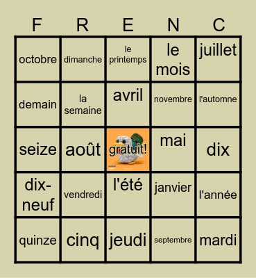 JAXON GEISS Bingo Card