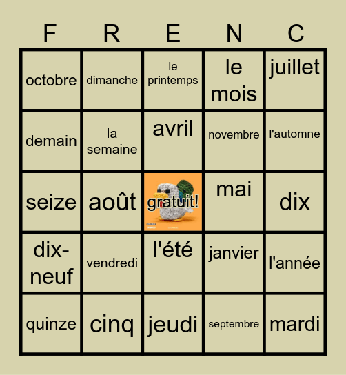 JAXON GEISS Bingo Card