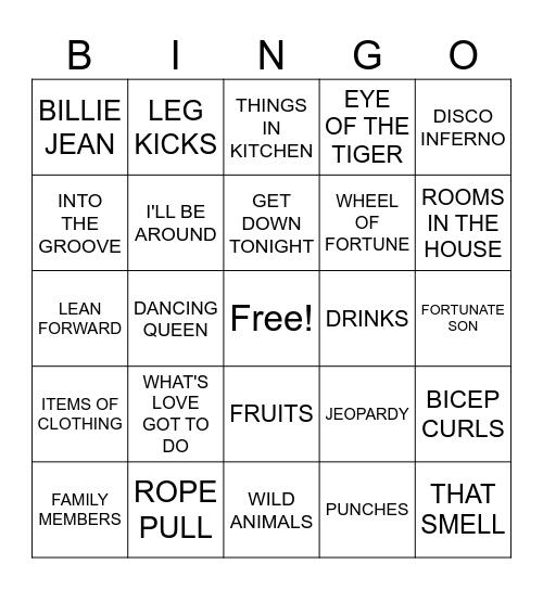 WILD CARD BINGO Card