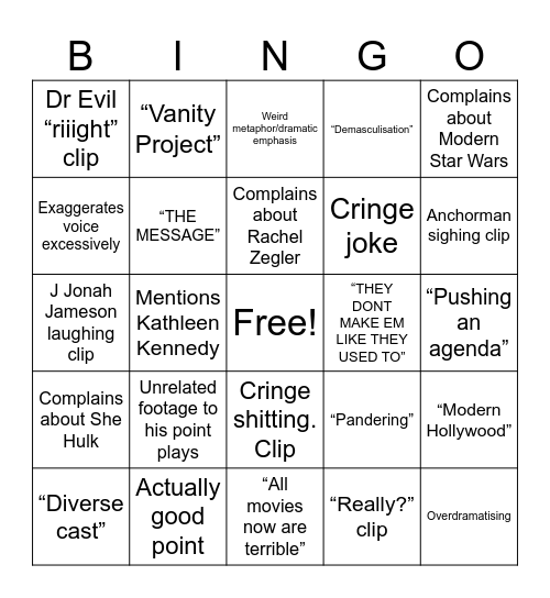Drinker Bingo Card