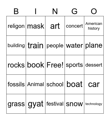 Wonders of the street view bingo Card