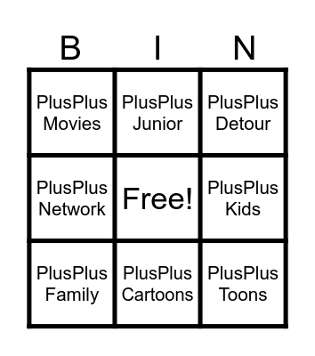 PlusPlus Bingo Card