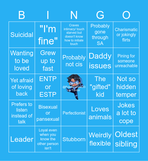 Nightwing kin bingo Card