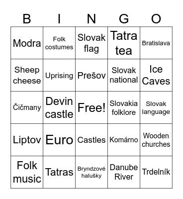 Erasmus Bingo Card