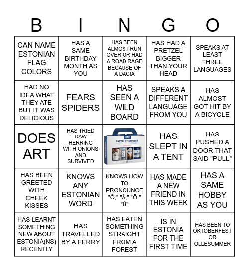 BIP BINGO, FIND SOMEONE WHO Bingo Card