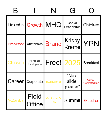 Watch Party Bingo Card