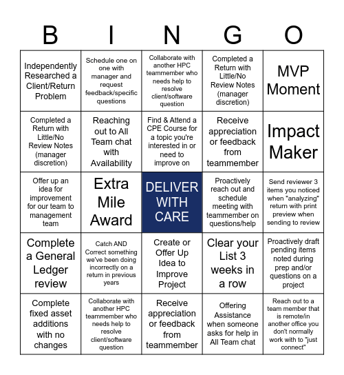 Summer Bingo Card