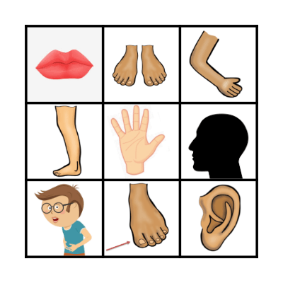 Partes de el Cuerpo Bingo Card