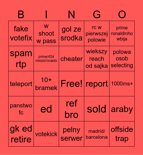 bingo rf Bingo Card
