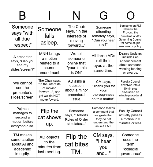 FC Bingo Card