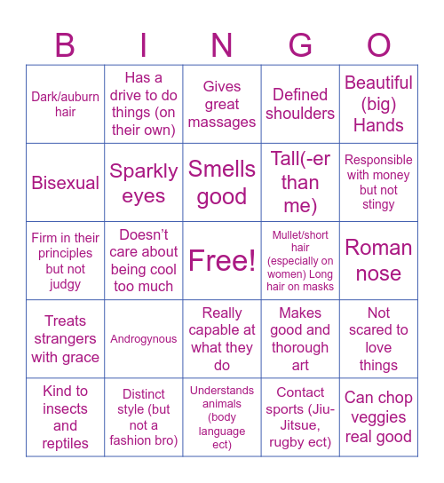 Lunas Type Bingo Card