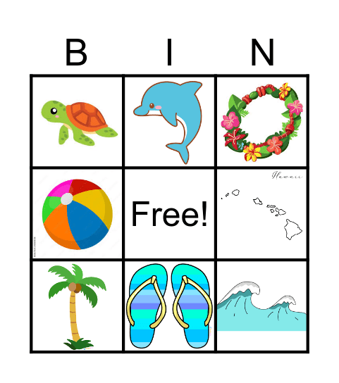 ALOHA 2ND GRADE Bingo Card