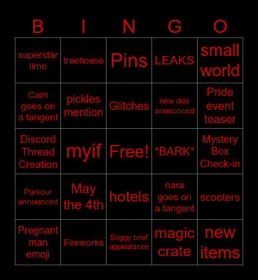 MAY THE 4TH IF BINGO Card
