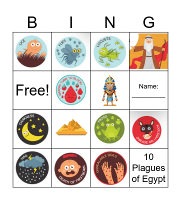 First Passover Bingo Card