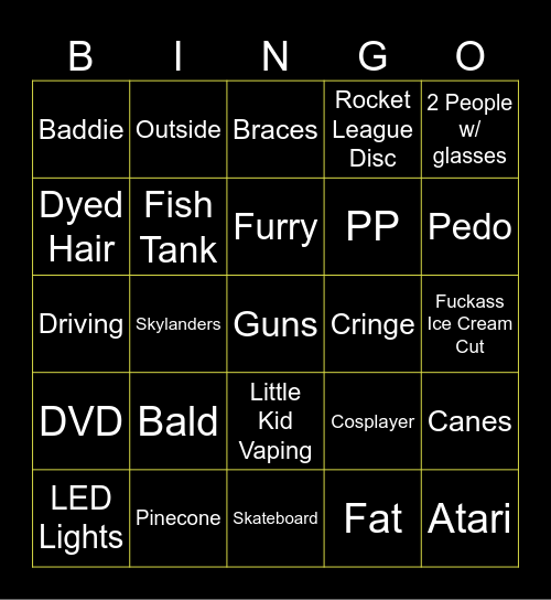 Omegle Bingo Card