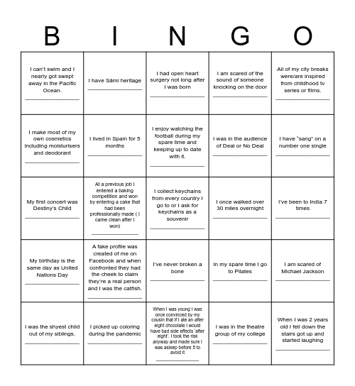 Rule 4 Bingo Card