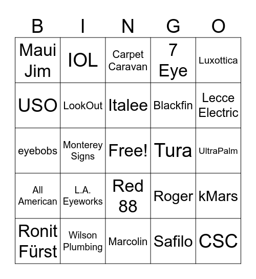 💸💰💸 Bingo Card