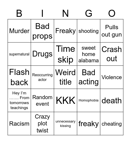 Tomorrows teachings Bingo Card