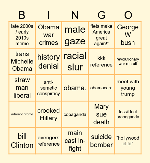 obamaland bingo Card
