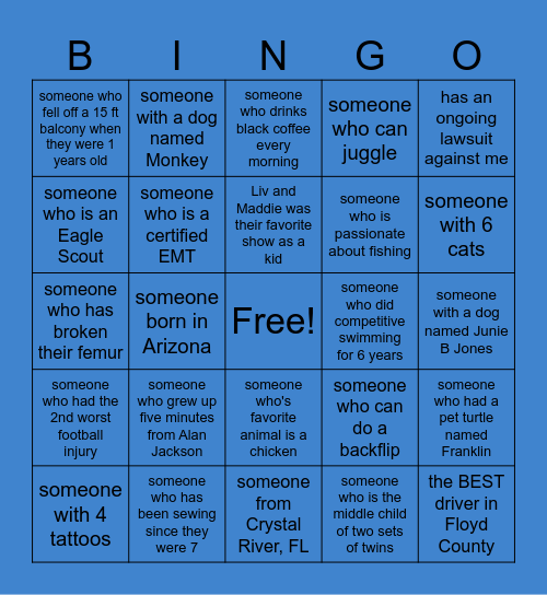 SPORTS MED BINGO Card