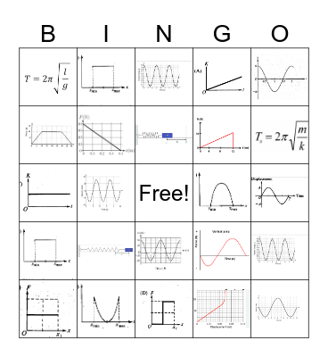 Energy and SHM Bingo Card