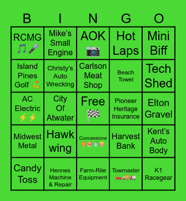 AKS Summer Splash Bingo Card