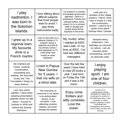 Bingo Card