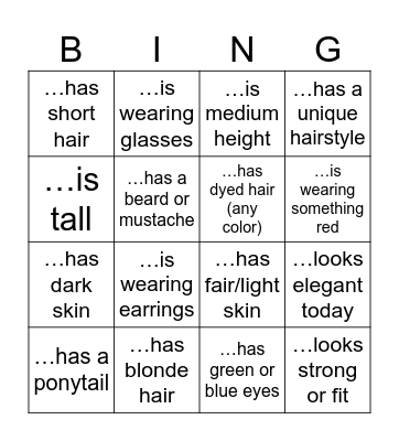 Find someone who Bingo Card
