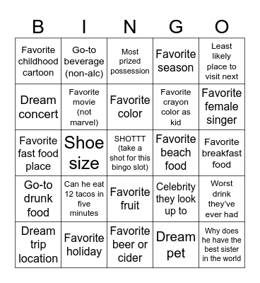 ROL-INGO Bingo Card